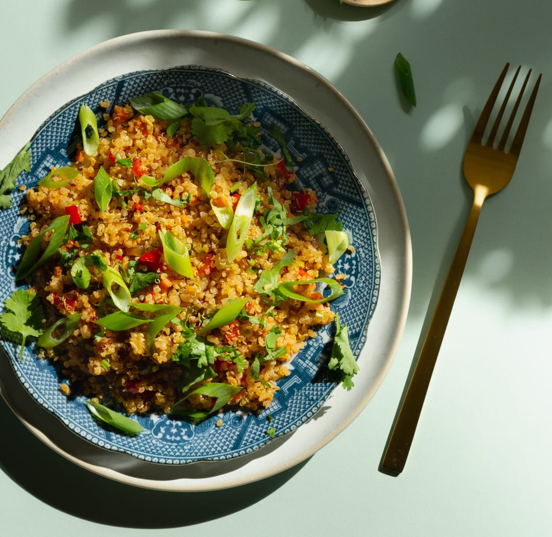 Namkeen Quinoa - stir fried quinoa with vegetables